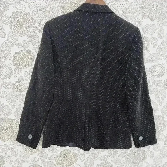Vintage Talbots Pattern Women's Blazer Black Size 6 - Picture 2 of 8